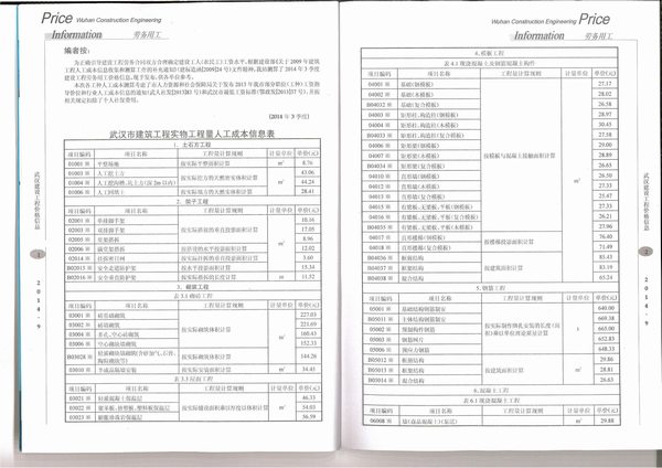 武汉市2014年9月信息价工程信息价_武汉市信息价期刊PDF扫描件电子版