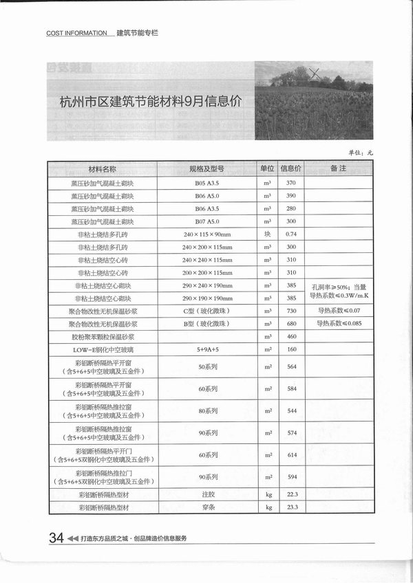 杭州市2015年9月信息价封面