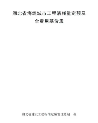 2024湖北省海绵城市工程消耗量定额及全费用基价表PDF