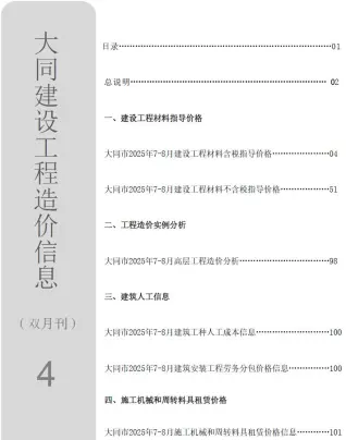 2025年4月大同信息价