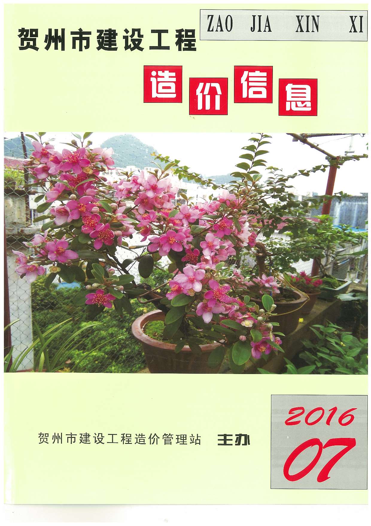 崇左市2016年7月信息价封面