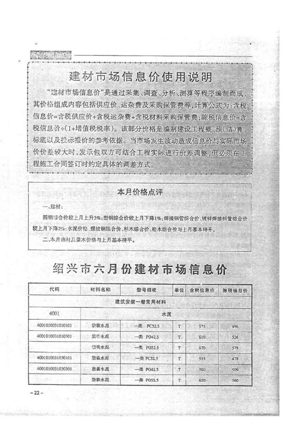 绍兴市2018年第6期信息价封面