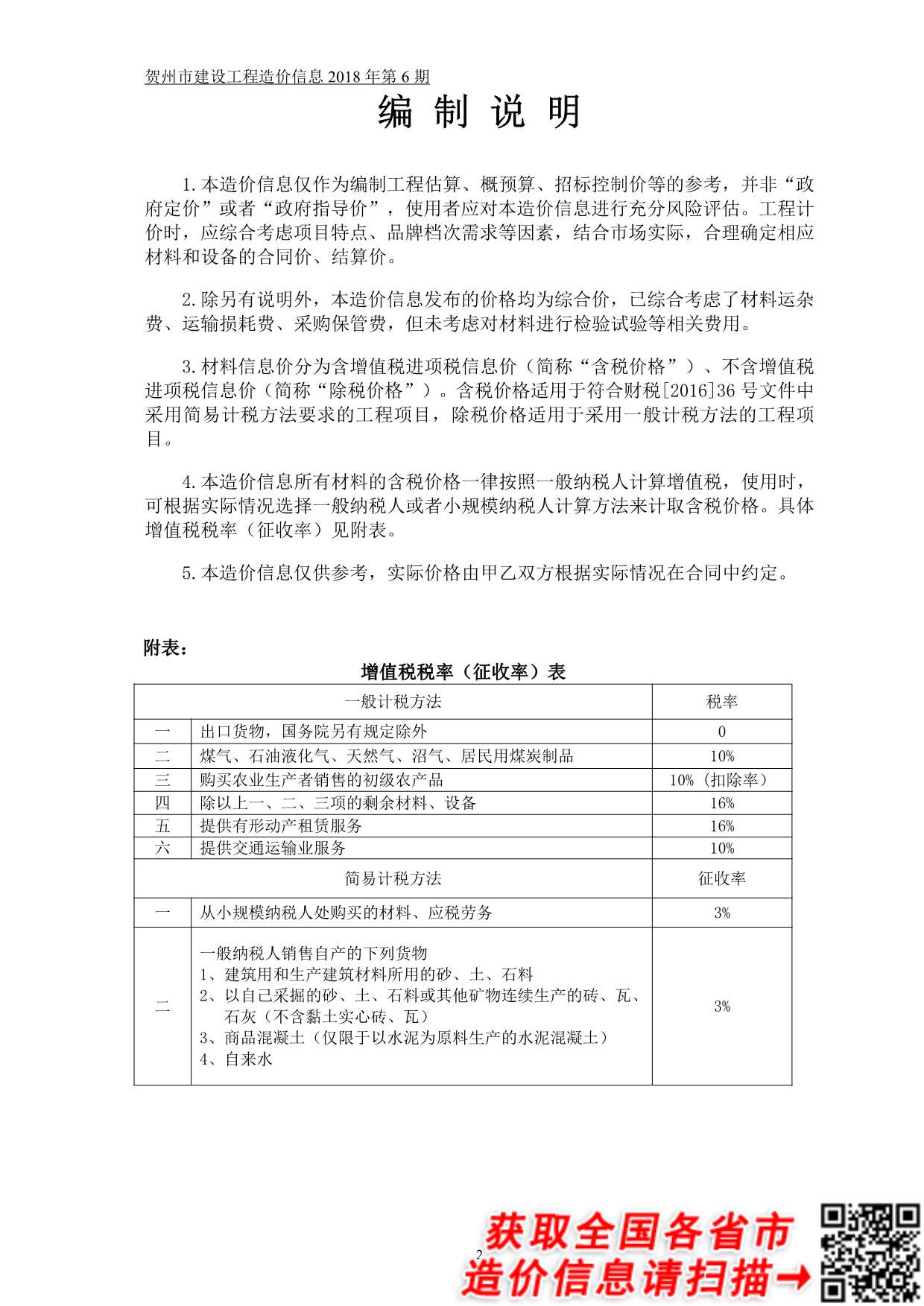 贺州市2018年第6期信息价封面