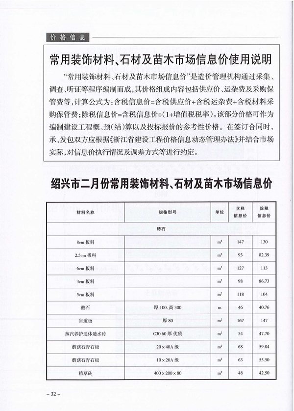 绍兴市2020年2月工程信息价_绍兴市信息价期刊PDF扫描件电子版