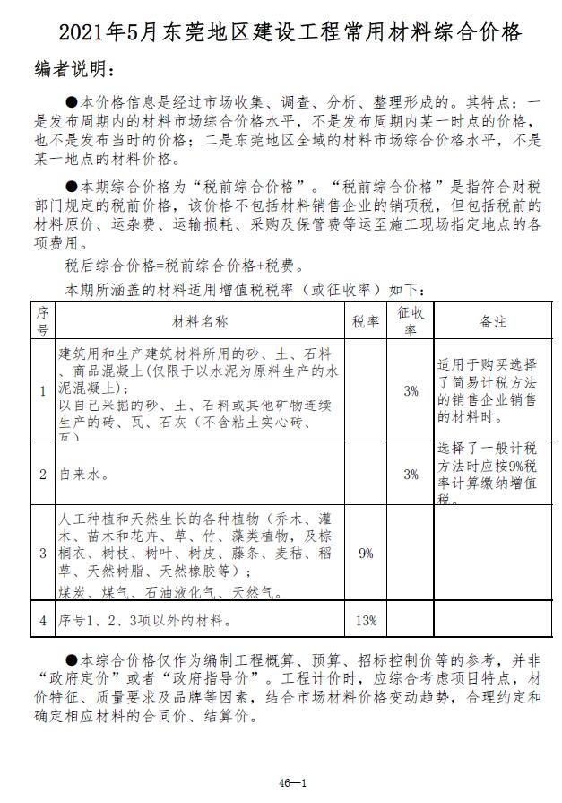 东莞市2021年5月信息价工程信息价_东莞市信息价期刊PDF扫描件电子版