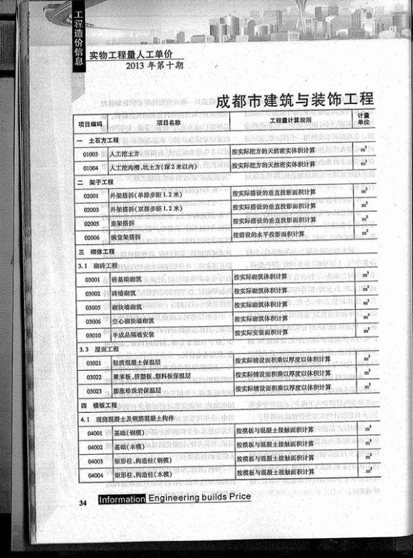 成都市2013年10月工程信息价_成都市工程信息价期刊PDF扫描件电子版