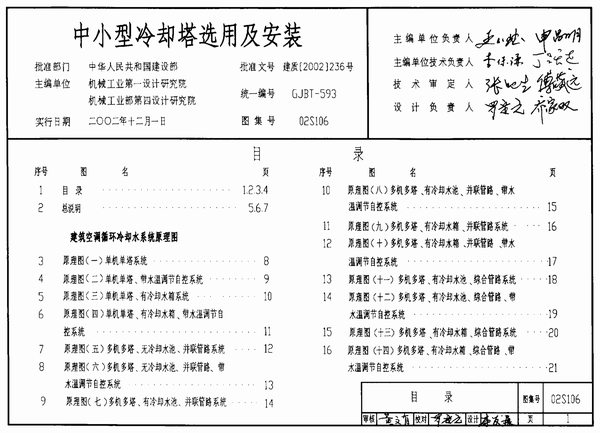 02S106中小型冷却塔选用及安装PDF