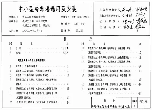 02S106中小型冷却塔选用及安装PDF